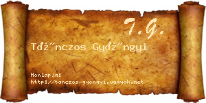 Tánczos Gyöngyi névjegykártya