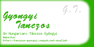 gyongyi tanczos business card