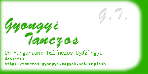 gyongyi tanczos business card